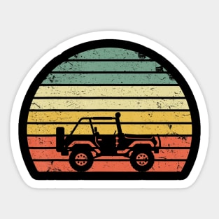 Vintage Jeeps Shirt Retro 70s Off Road Sunset Sticker